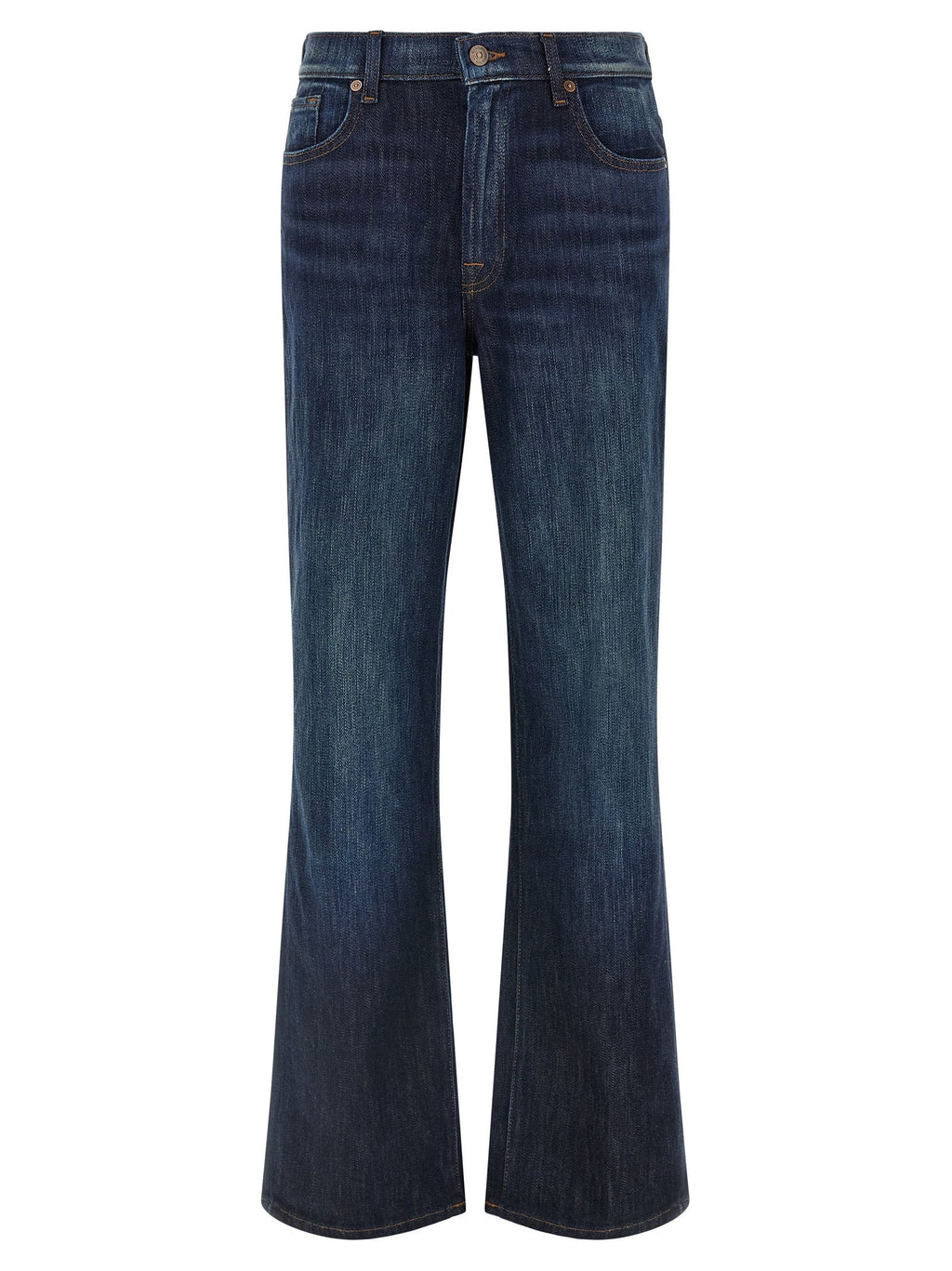2026 New Arrival 7 For All Mankind Blue Cotton Flared Jeans