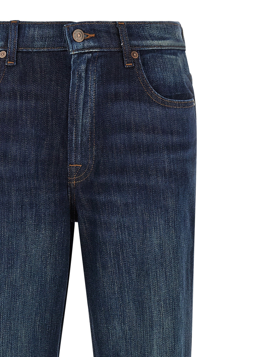 2026 New Arrival 7 For All Mankind Blue Cotton Flared Jeans