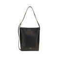 2026 New Arrival Jil Sander Black Calf Leather Bos Taurus Handbag