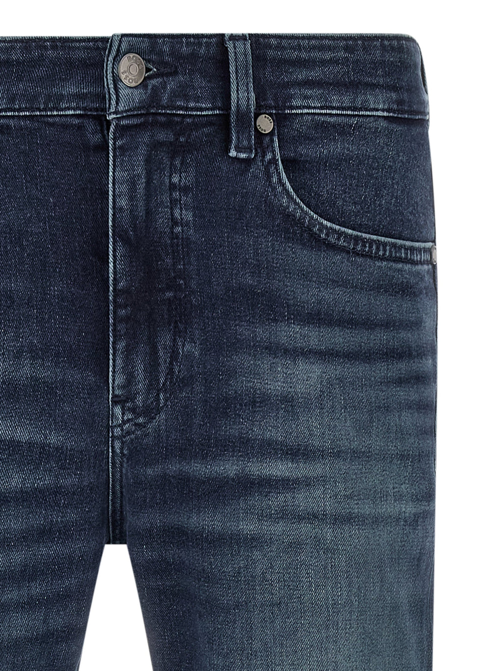 2026 New Arrival Hugo Boss Blue Cotton Tapered Jeans