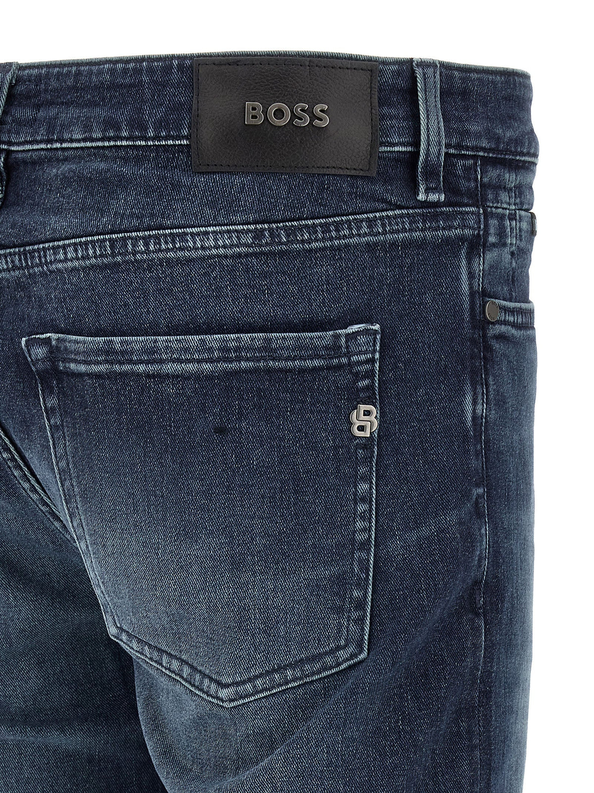 2026 New Arrival Hugo Boss Blue Cotton Tapered Jeans