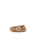 2026 New Arrival Jacquemus Beige Calf Leather Bos Taurus Thin Belt