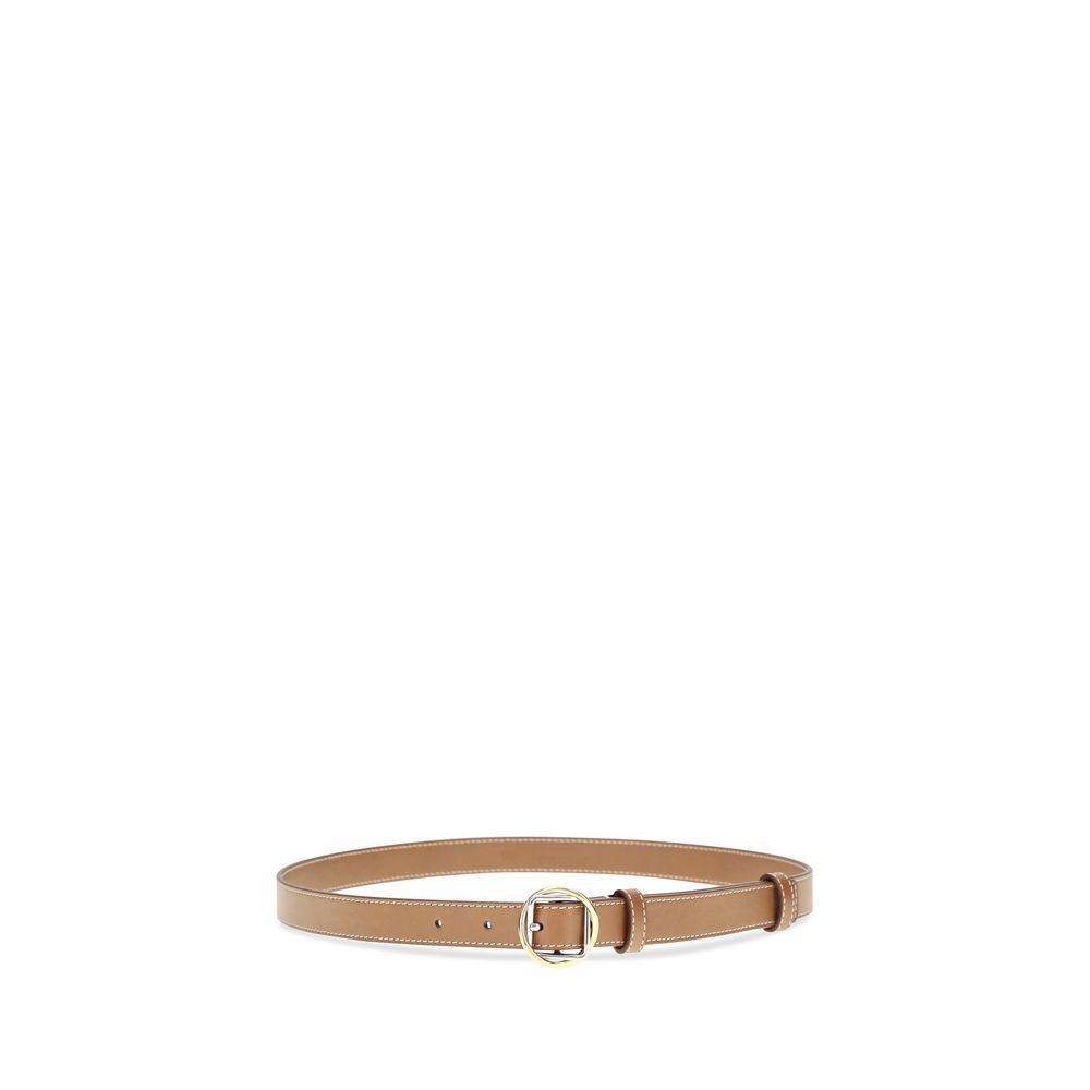 2026 New Arrival Jacquemus Beige Calf Leather Bos Taurus Thin Belt