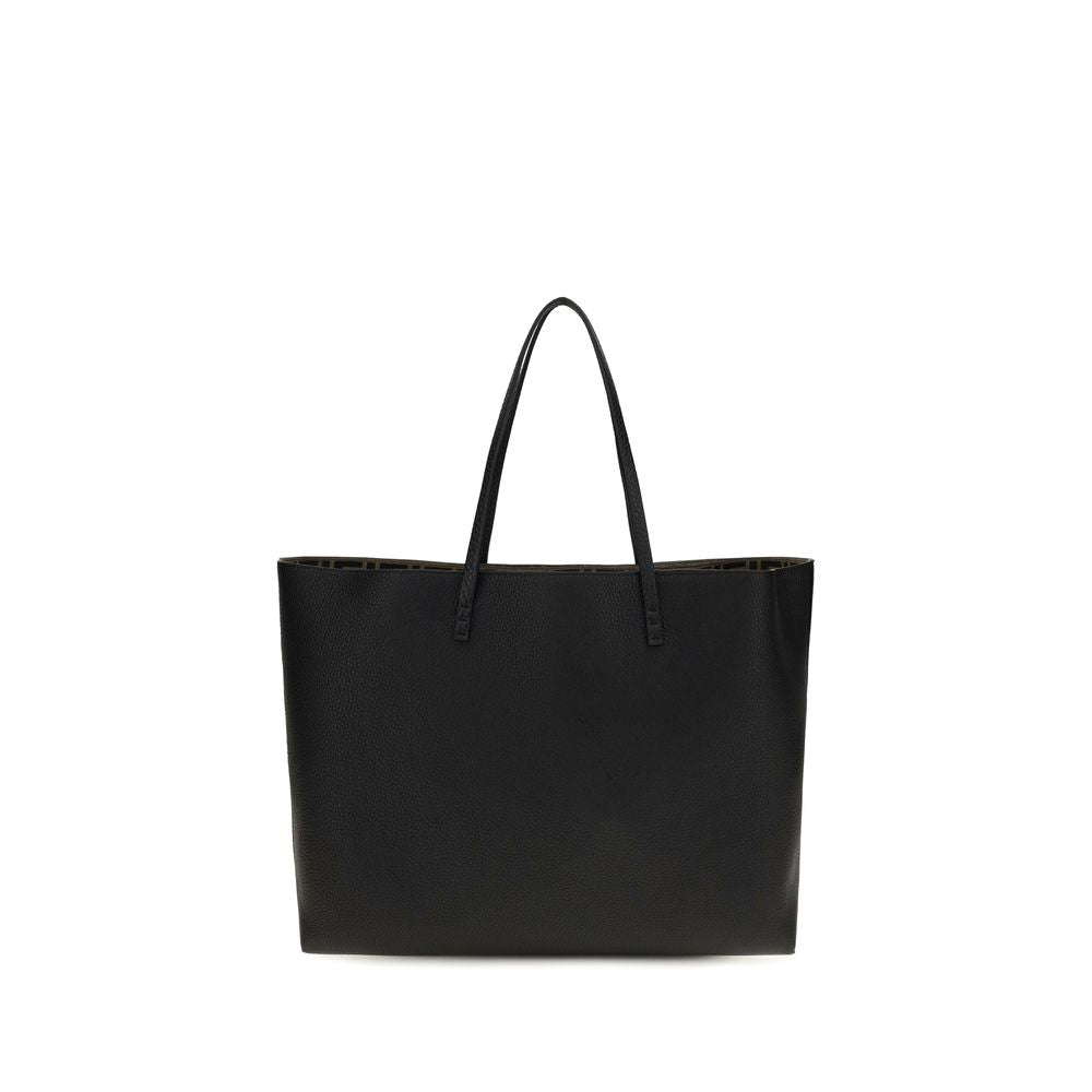 2026 New Arrival Fendi Black Calf Leather Bos Taurus Shoulder Bag