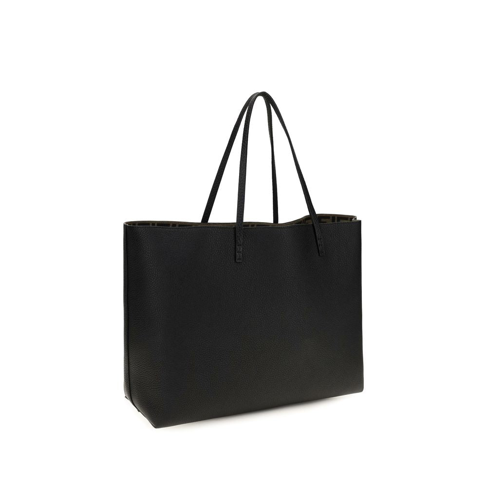 2026 New Arrival Fendi Black Calf Leather Bos Taurus Shoulder Bag