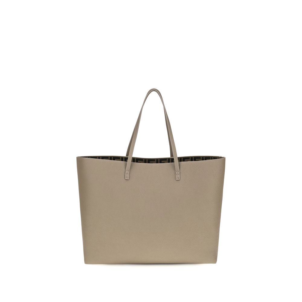 2026 New Arrival Fendi Beige Calf Leather Bos Taurus Shoulder Bag