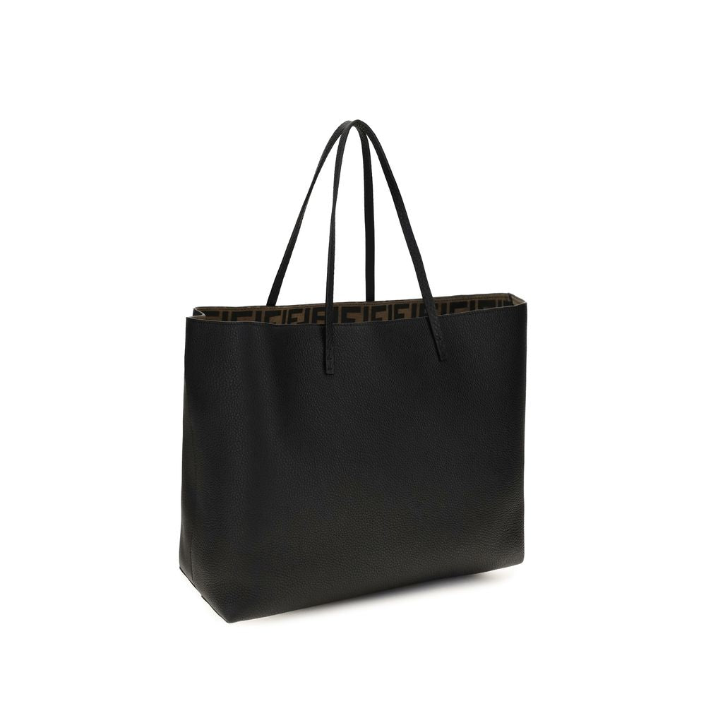 2026 New Arrival Fendi Black Calf Leather Bos Taurus Shoulder Bag