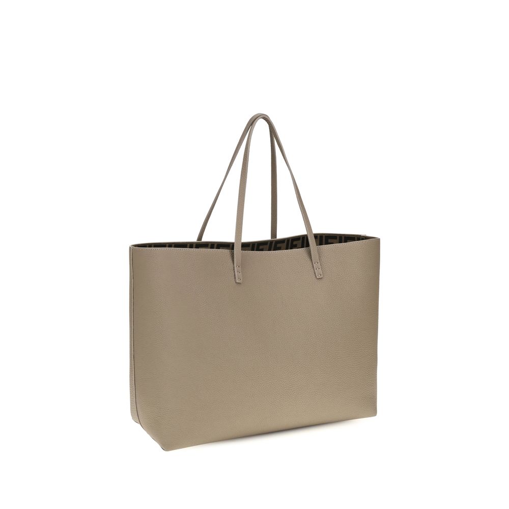 2026 New Arrival Fendi Beige Calf Leather Bos Taurus Shoulder Bag
