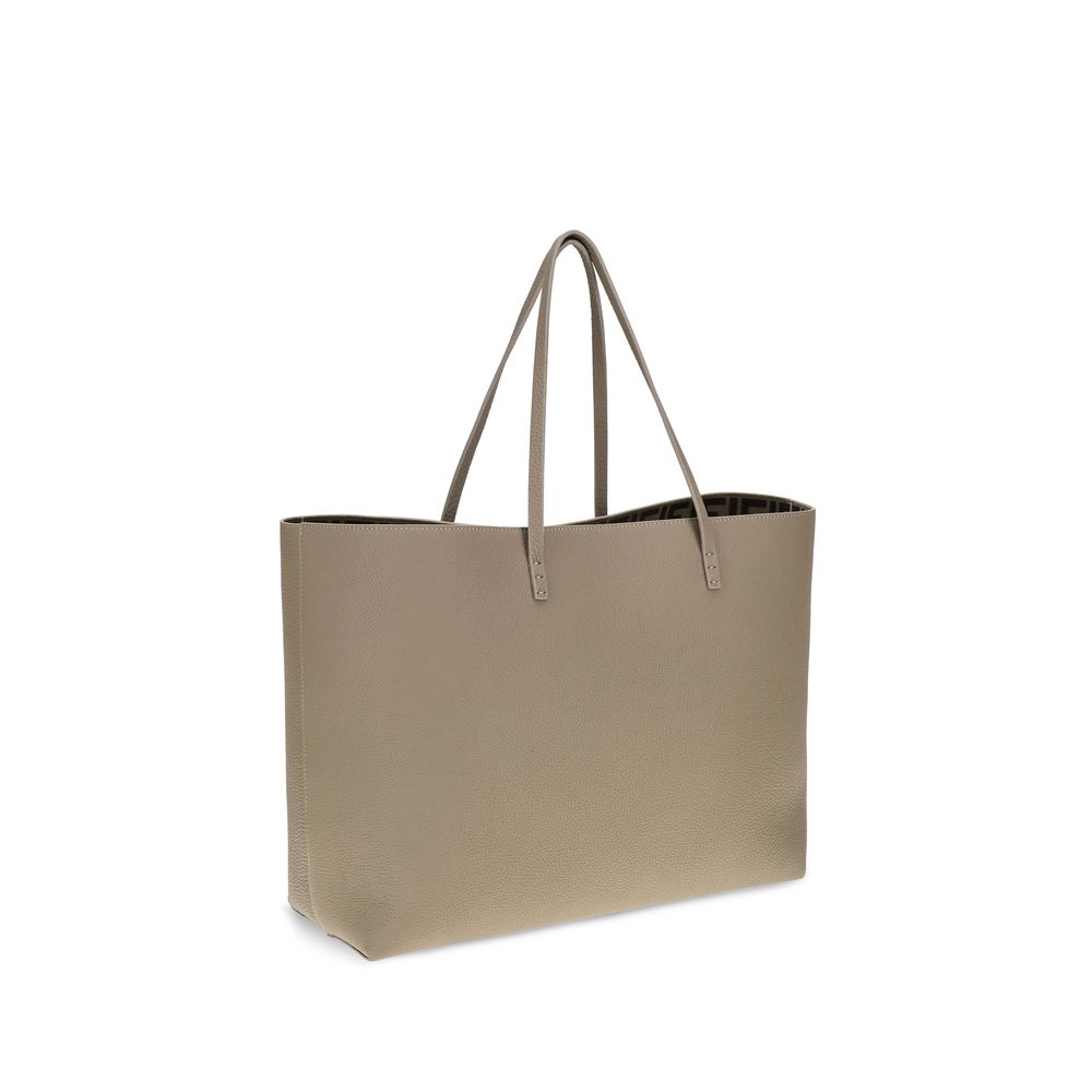 2026 New Arrival Fendi Beige Calf Leather Bos Taurus Shoulder Bag