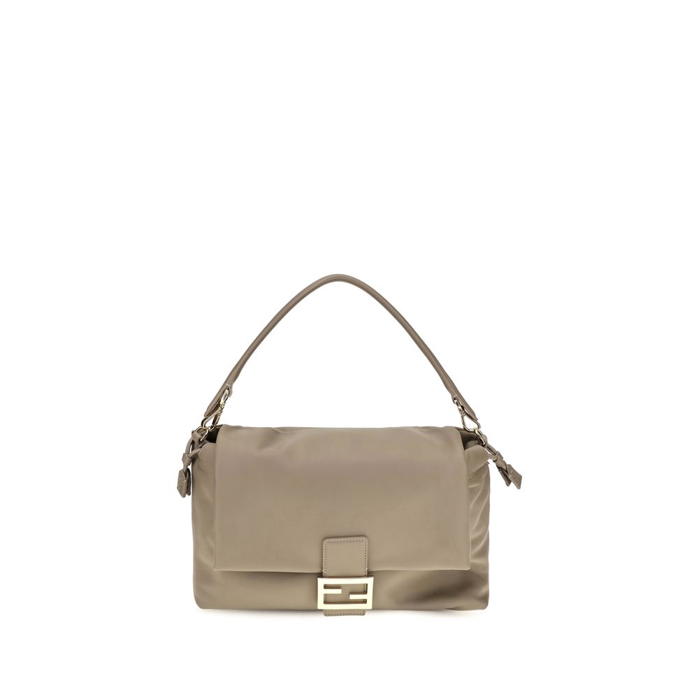 2026 New Arrival Fendi Beige Calf Leather Bos Taurus Shoulder Bag