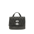 2026 New Arrival Zanellato Black Calf Leather Bos Taurus Shoulder Bag