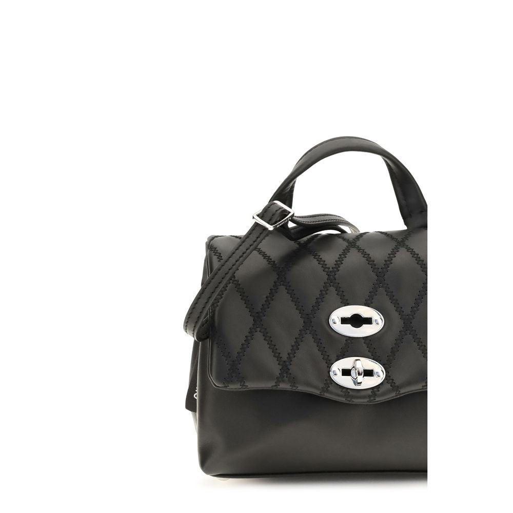2026 New Arrival Zanellato Black Calf Leather Bos Taurus Shoulder Bag