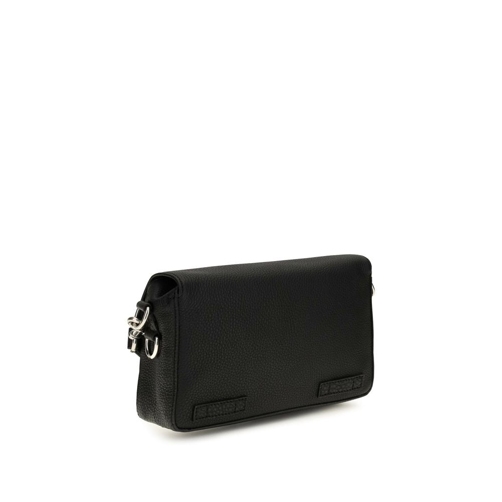2026 New Arrival Fendi Black Calf Leather Bos Taurus Shoulder Bag