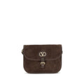 2026 New Arrival Valentino Garavani Brown Calf Leather Bos Taurus Shoulder Bag