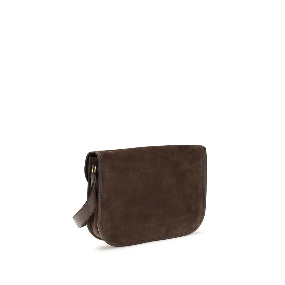 2026 New Arrival Valentino Garavani Brown Calf Leather Bos Taurus Shoulder Bag