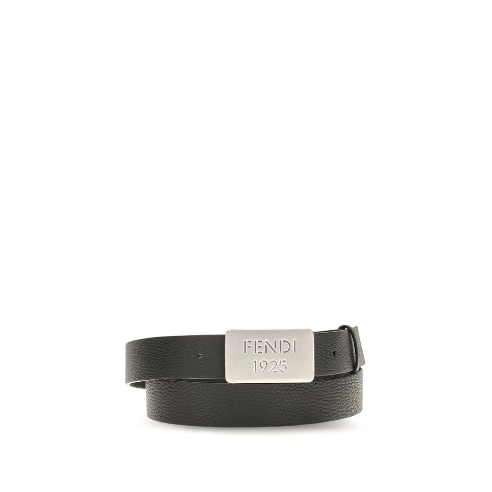 2026 New Arrival Fendi Black Calf Leather Bos Taurus Regular Belt