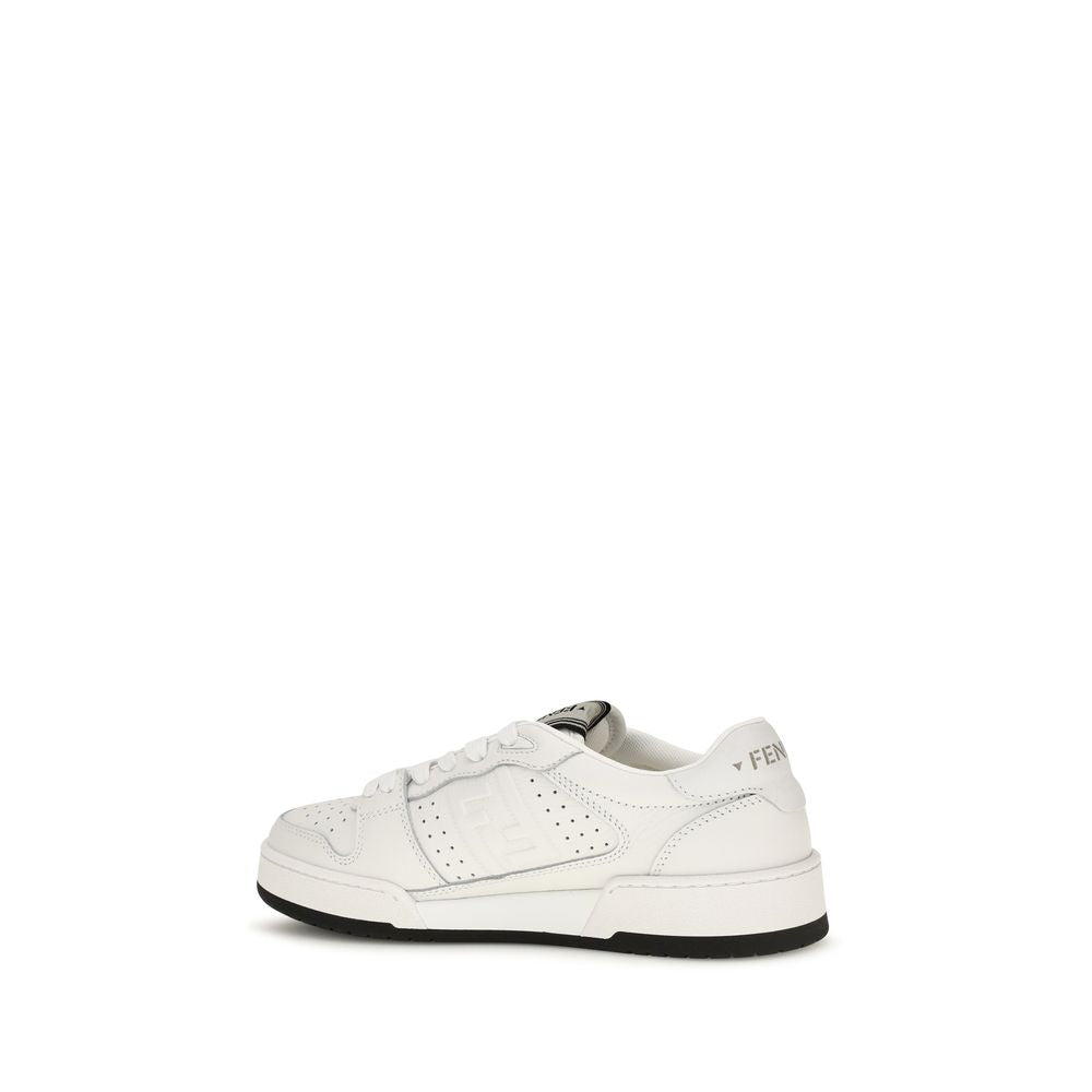 2026 New Arrival Fendi White Calf Leather Bos Taurus Athletic Sneakers