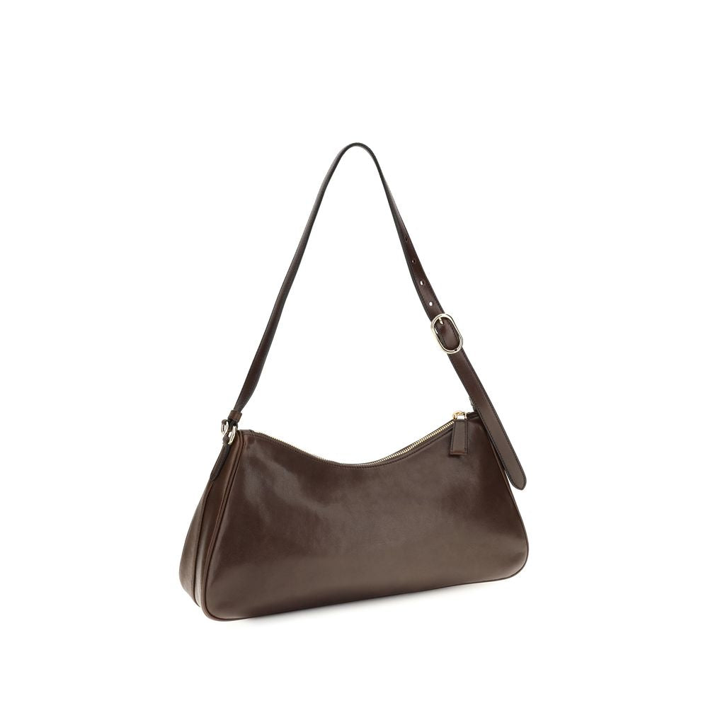 2026 New Arrival Prada Brown Calf Leather Bos Taurus Shoulder Bag