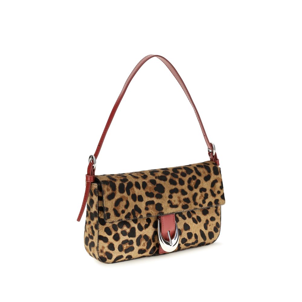 2026 New Arrival Staud Beige Calf Leather Bos Taurus Shoulder Bag
