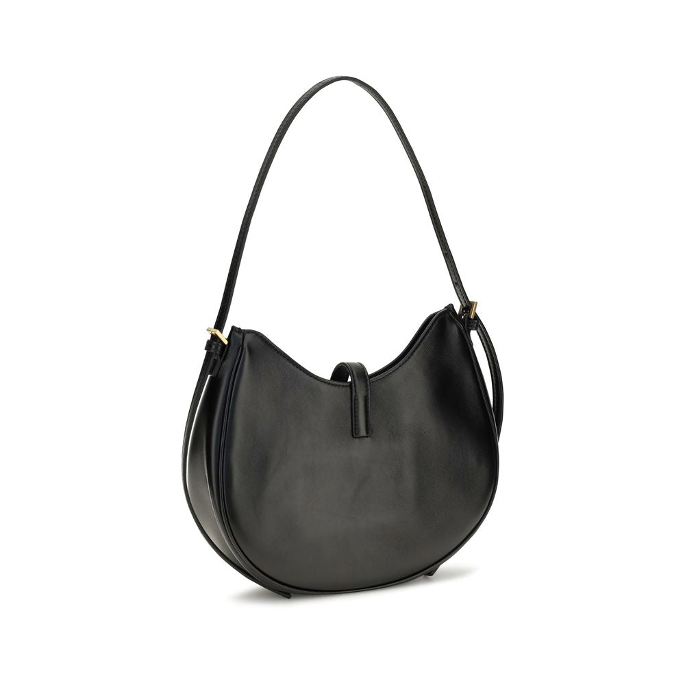 2026 New Arrival Versace Black Calf Leather Bos Taurus Shoulder Bag