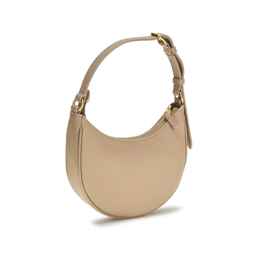 2026 New Arrival Valentino Garavani Beige Calf Leather Bos Taurus Shoulder Bag