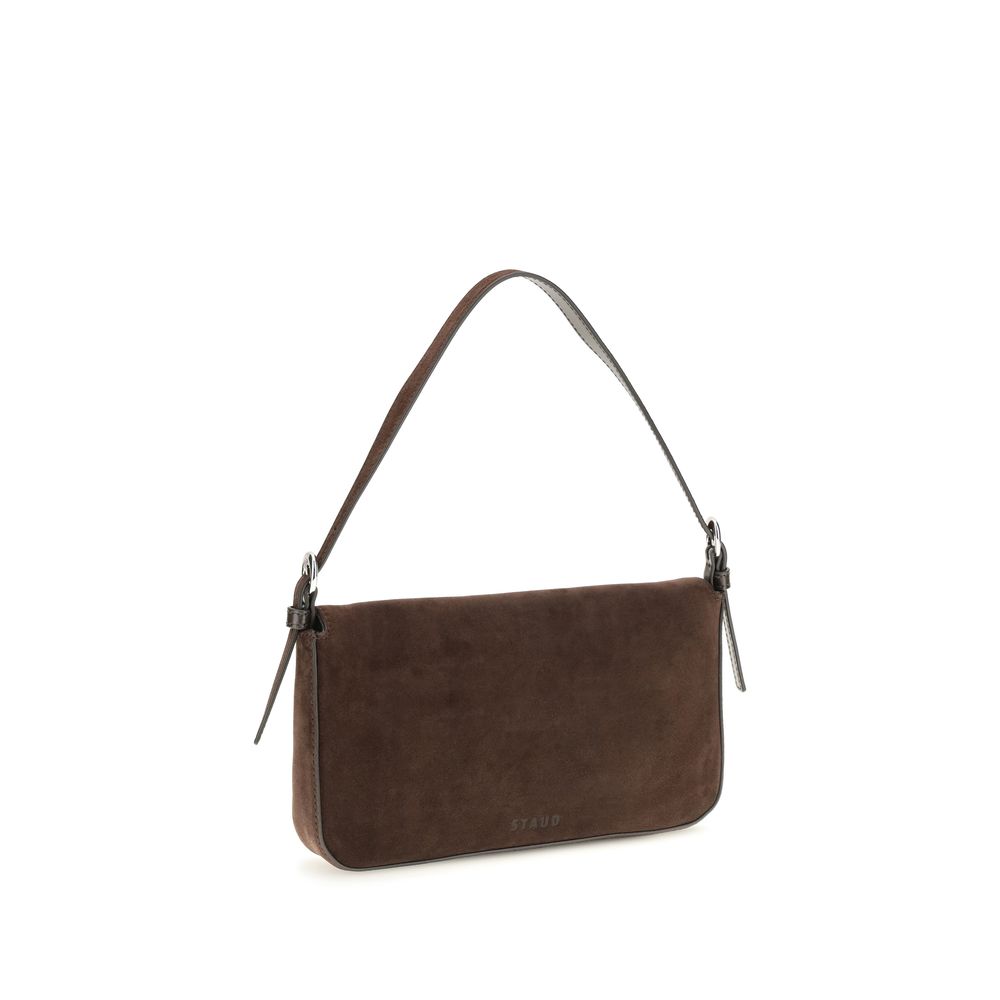 2026 New Arrival Staud Brown Calf Leather Bos Taurus Shoulder Bag