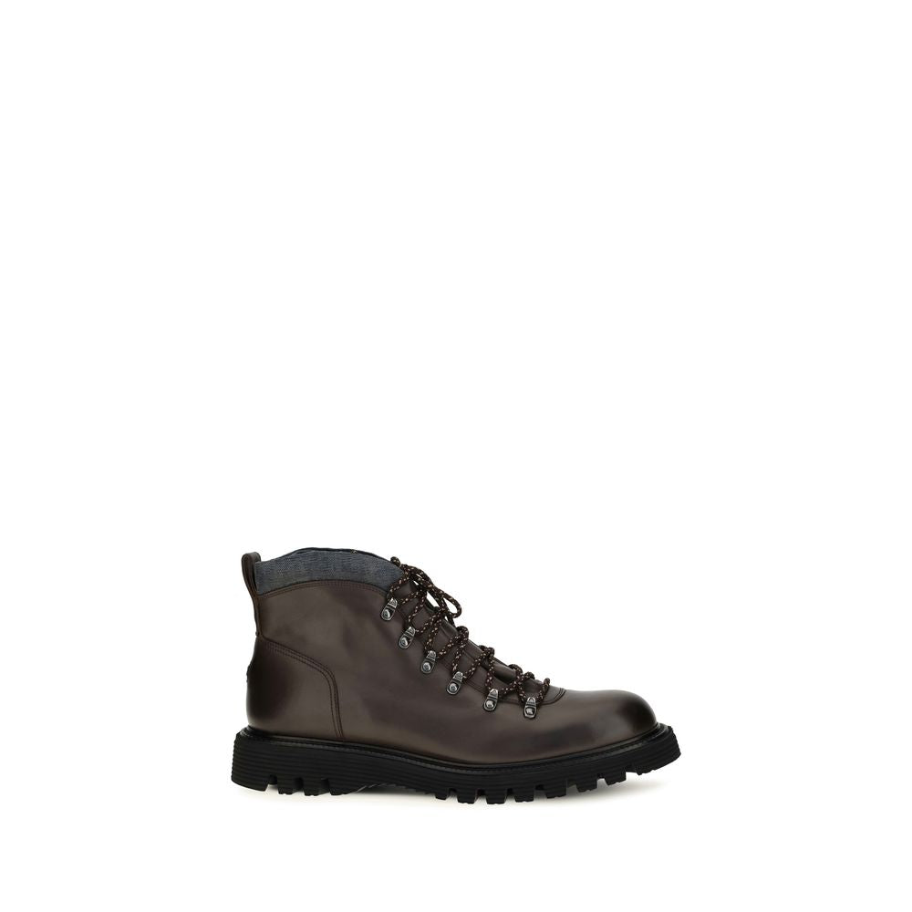 2026 New Arrival Fratelli Rossetti Brown Calf Leather Bos Taurus Lace-Up Boots