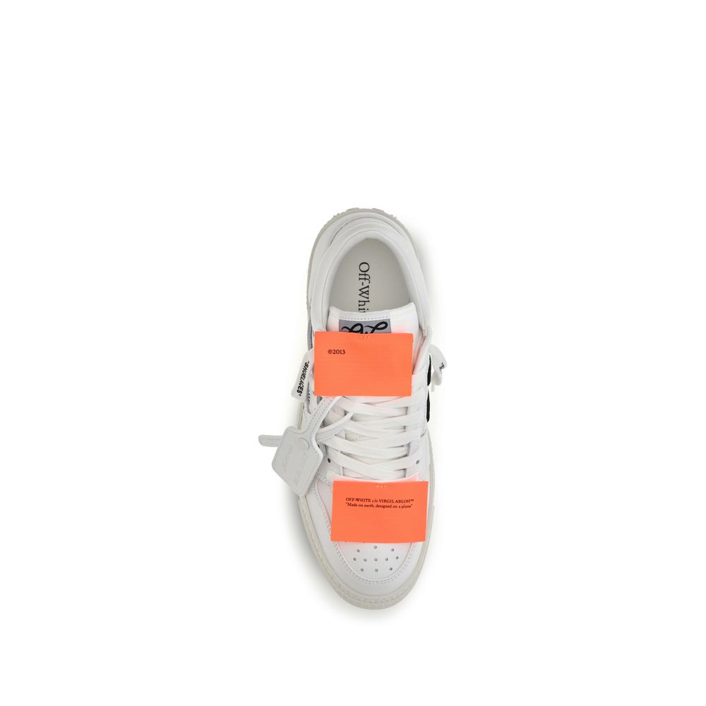 2026 New Arrival Off-White White Calf Leather Bos Taurus Low Top Sneakers