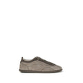 2026 New Arrival Brunello Cucinelli Gray Calf Leather Bos Taurus Sneakers