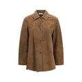 2026 New Arrival 'S Max Mara Brown Lamb Ovis Aries Aries Leather Jacket