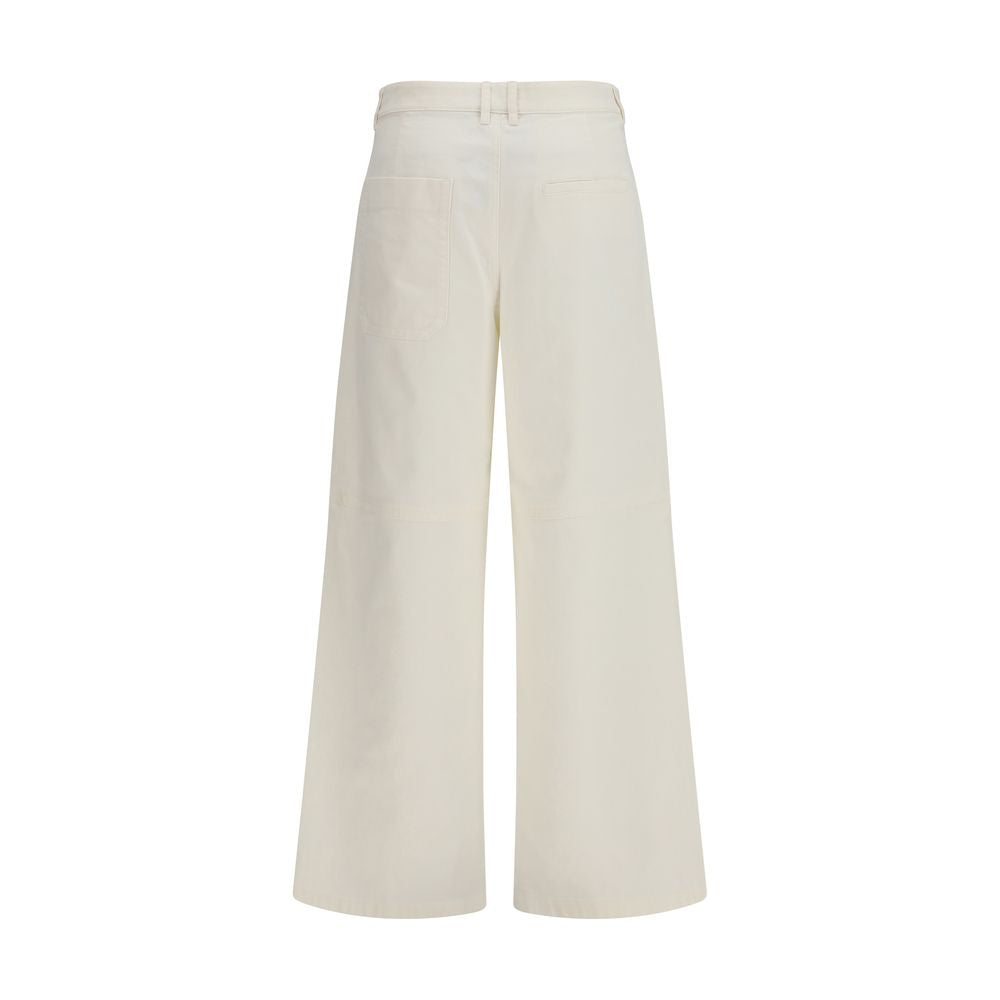2026 New Arrival 'S Max Mara White Cotton Casual Pants