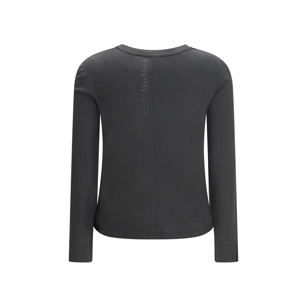 2026 New Arrival 'S Max Mara Gray Cotton Long Sleeve T-Shirt