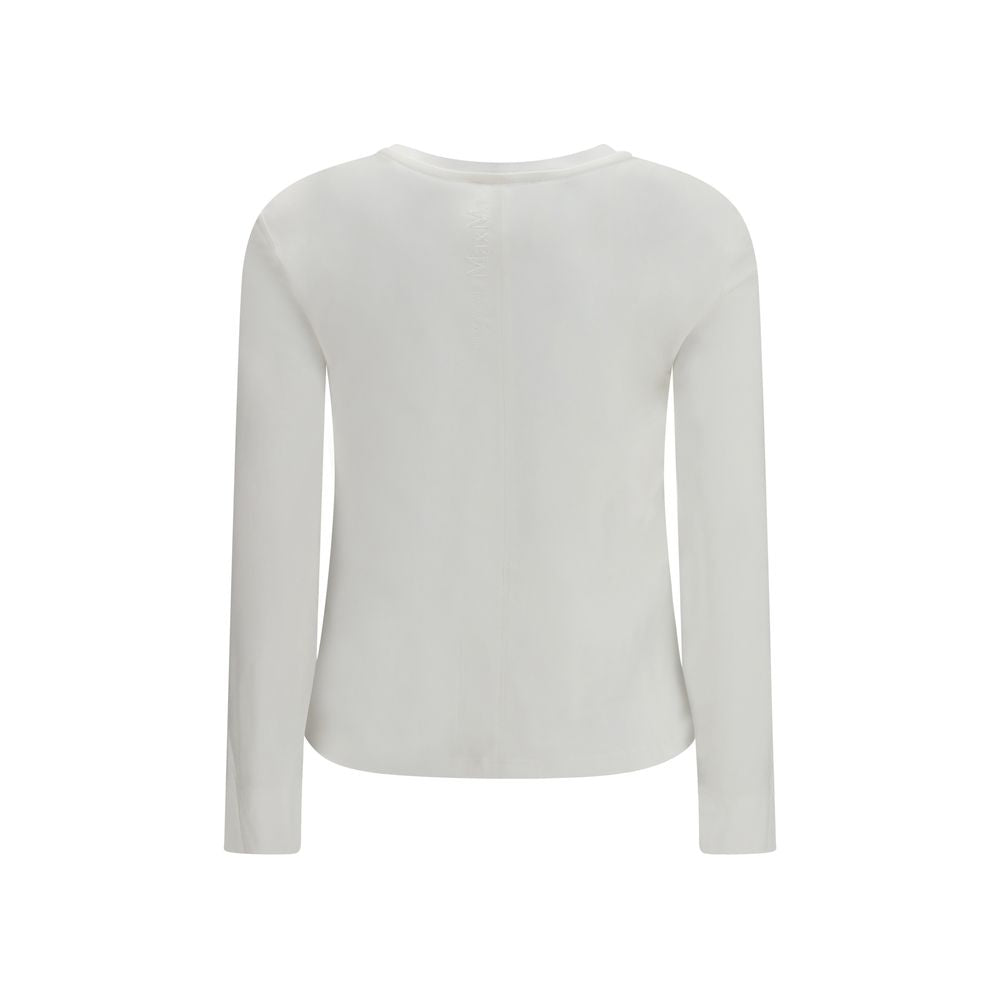 2026 New Arrival 'S Max Mara White Cotton Long Sleeve T-Shirt