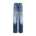 2026 New Arrival 7FOR Blue Cotton Straight-Leg Jeans