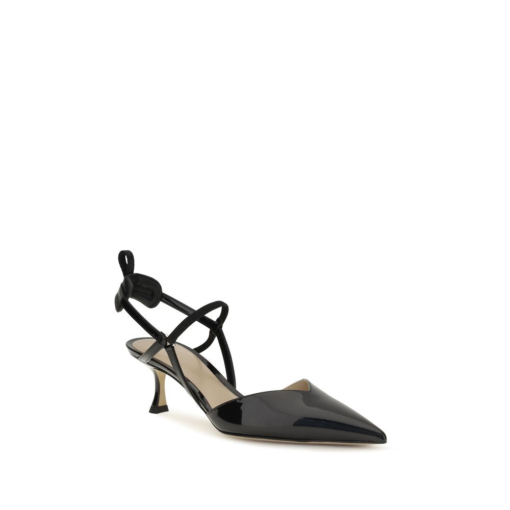 2026 New Arrival Fendi Black Calf Leather Bos Taurus High Heel Pumps