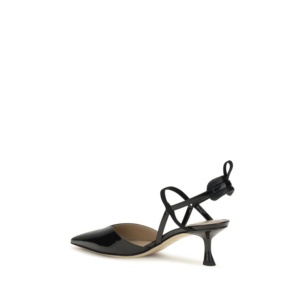 2026 New Arrival Fendi Black Calf Leather Bos Taurus High Heel Pumps