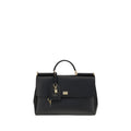 2026 New Arrival Dolce & Gabbana Black Calf Leather Bos Taurus Shoulder Bag