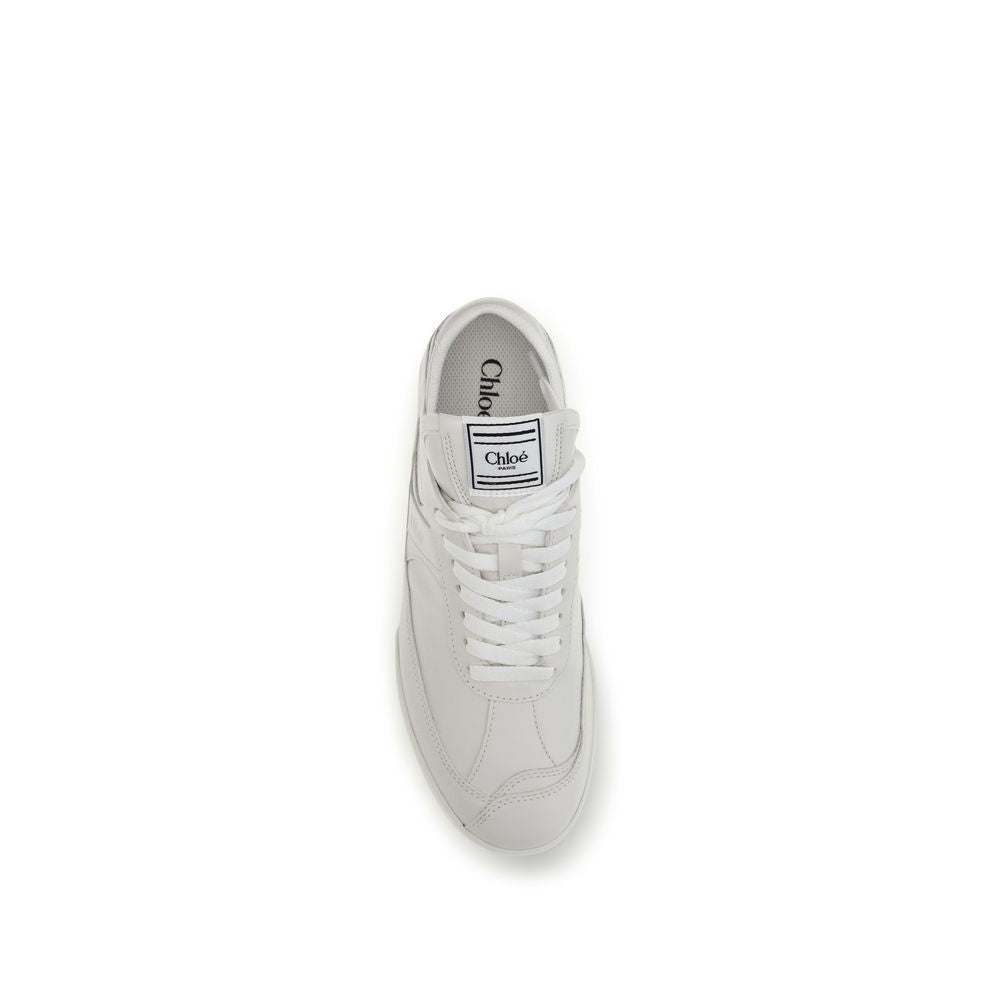 2026 New Arrival Chloé White Calf Leather Bos Taurus Athletic Sneakers