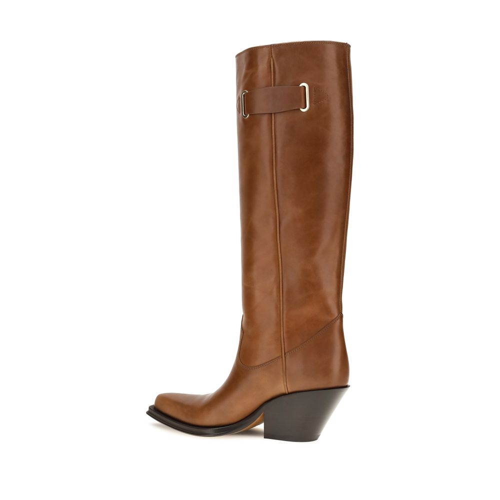 2026 New Arrival Chloé Brown Calf Leather Bos Taurus Over The Knee