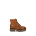 2026 New Arrival PINKO Brown Calf Leather Bos Taurus Lace-Up Boots