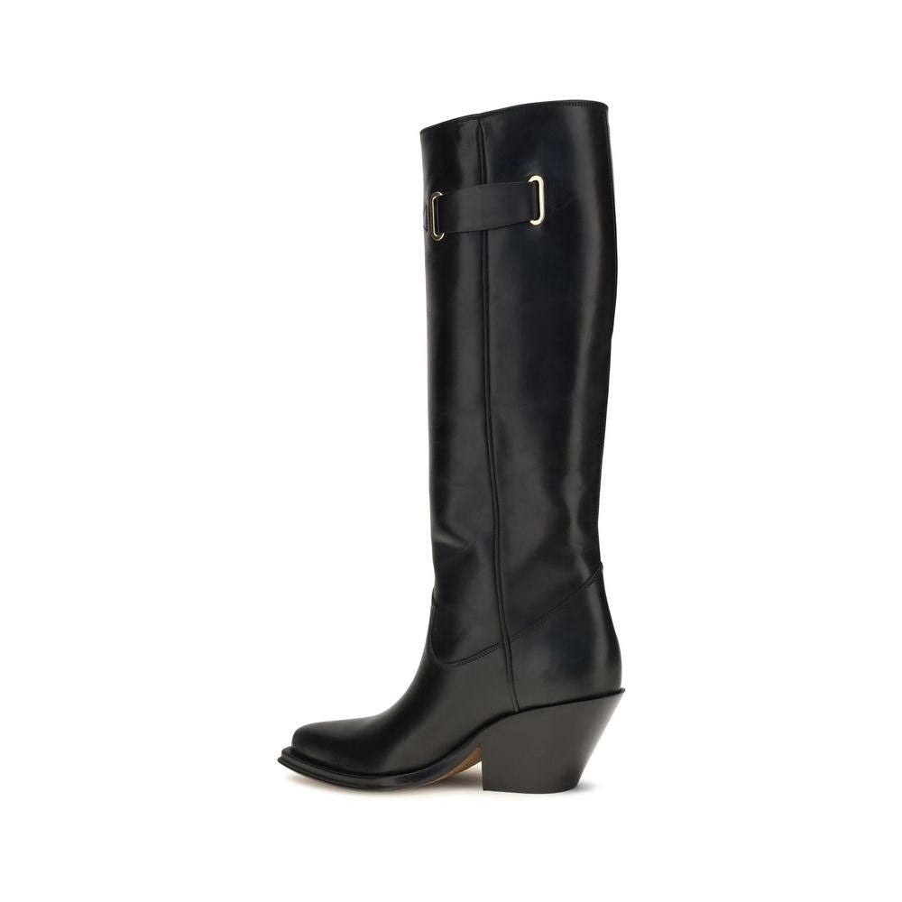 2026 New Arrival Chloé Black Calf Leather Bos Taurus Over The Knee