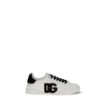 2026 New Arrival Dolce & Gabbana White Calf Leather Bos Taurus Low Top Sneakers