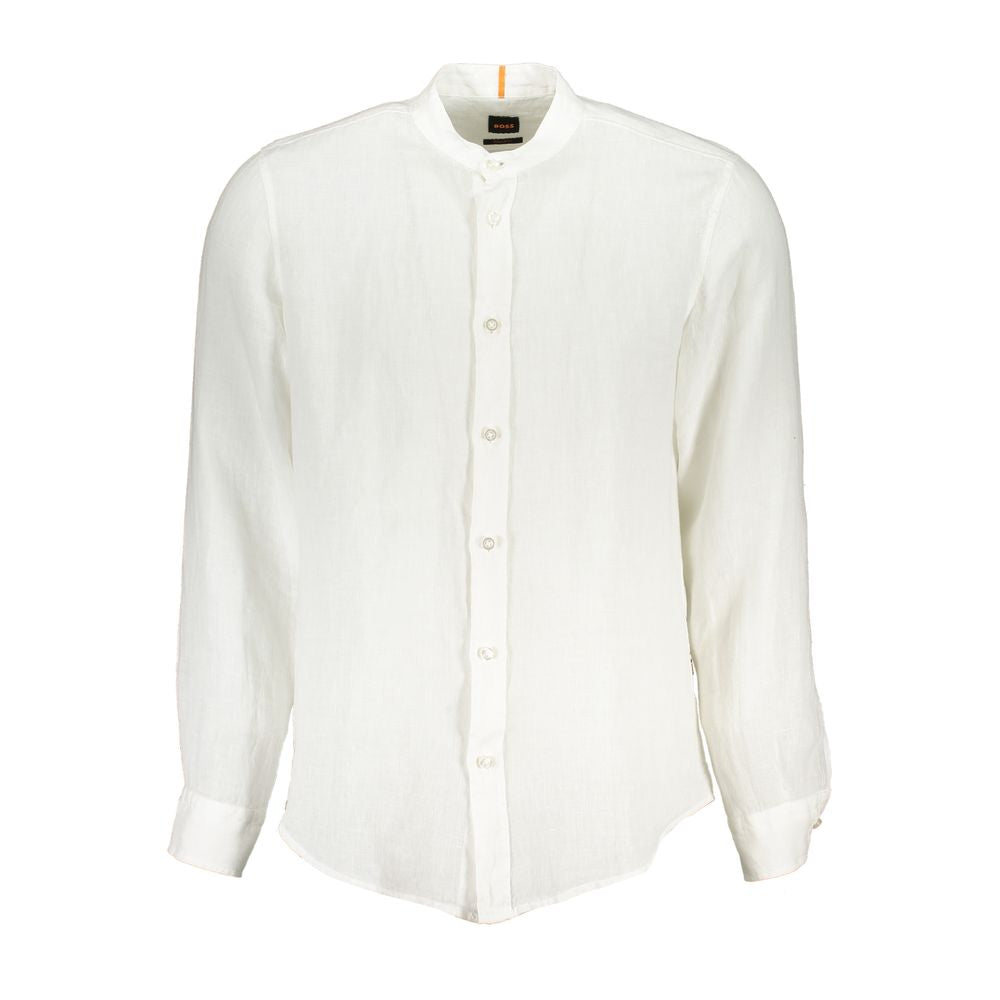 2026 New Arrival Hugo Boss White Linen Men's Shirt