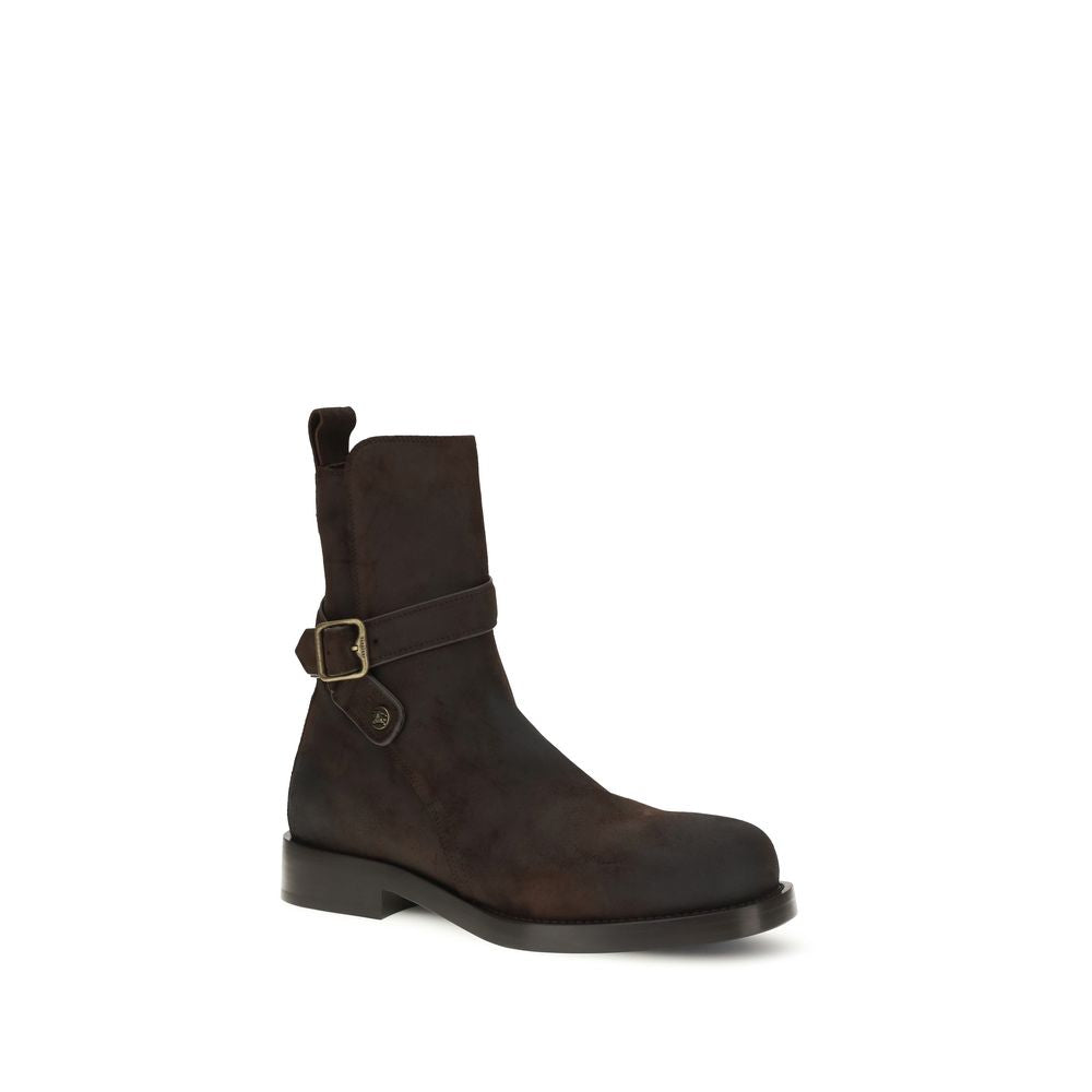 2026 New Arrival Burberry Brown Calf Leather Bos Taurus Lace-Up Boots