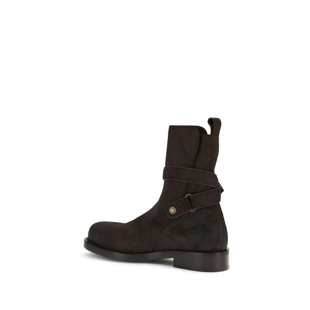 2026 New Arrival Burberry Brown Calf Leather Bos Taurus Lace-Up Boots