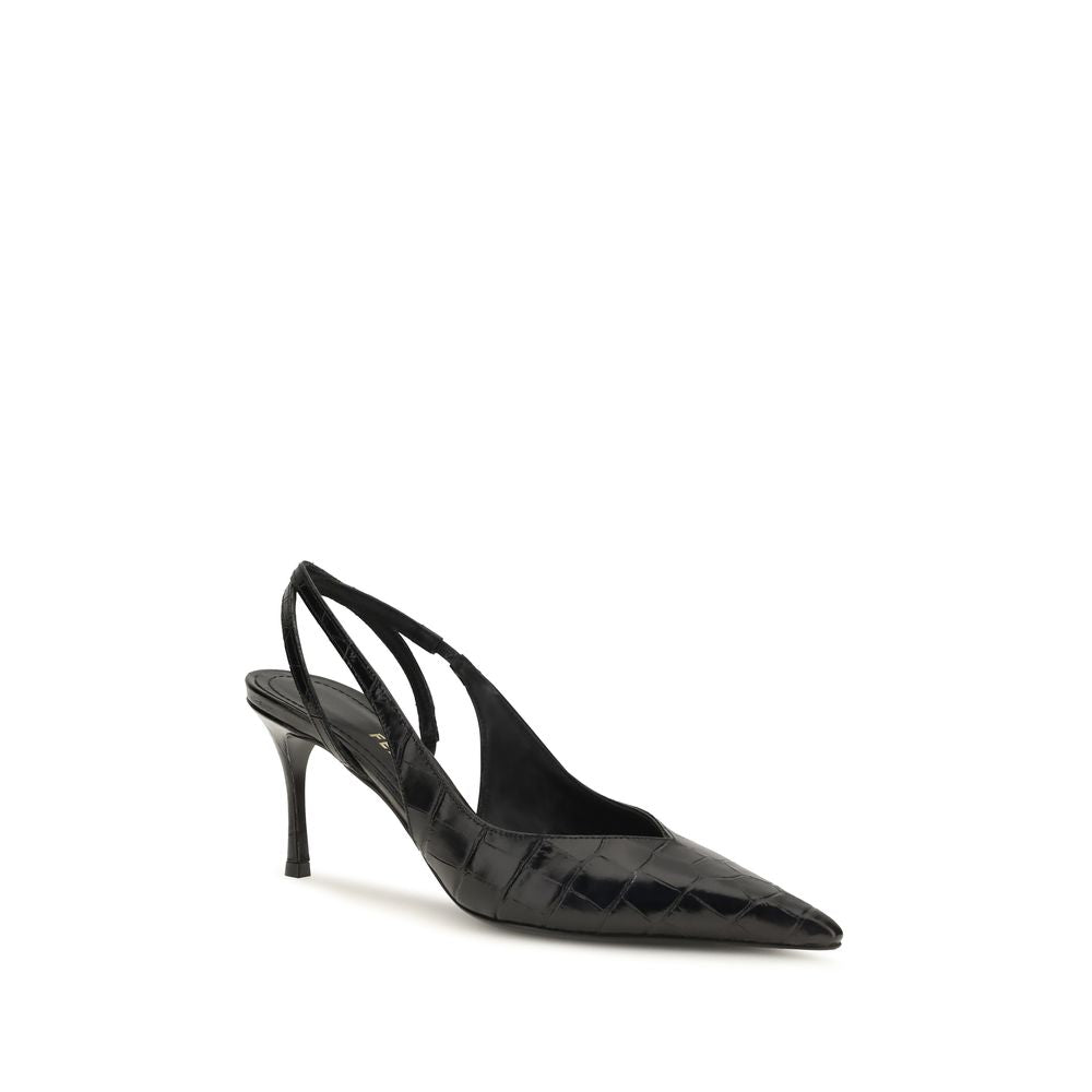 2026 New Arrival Ferragamo Black Calf Leather Bos Taurus Pumps