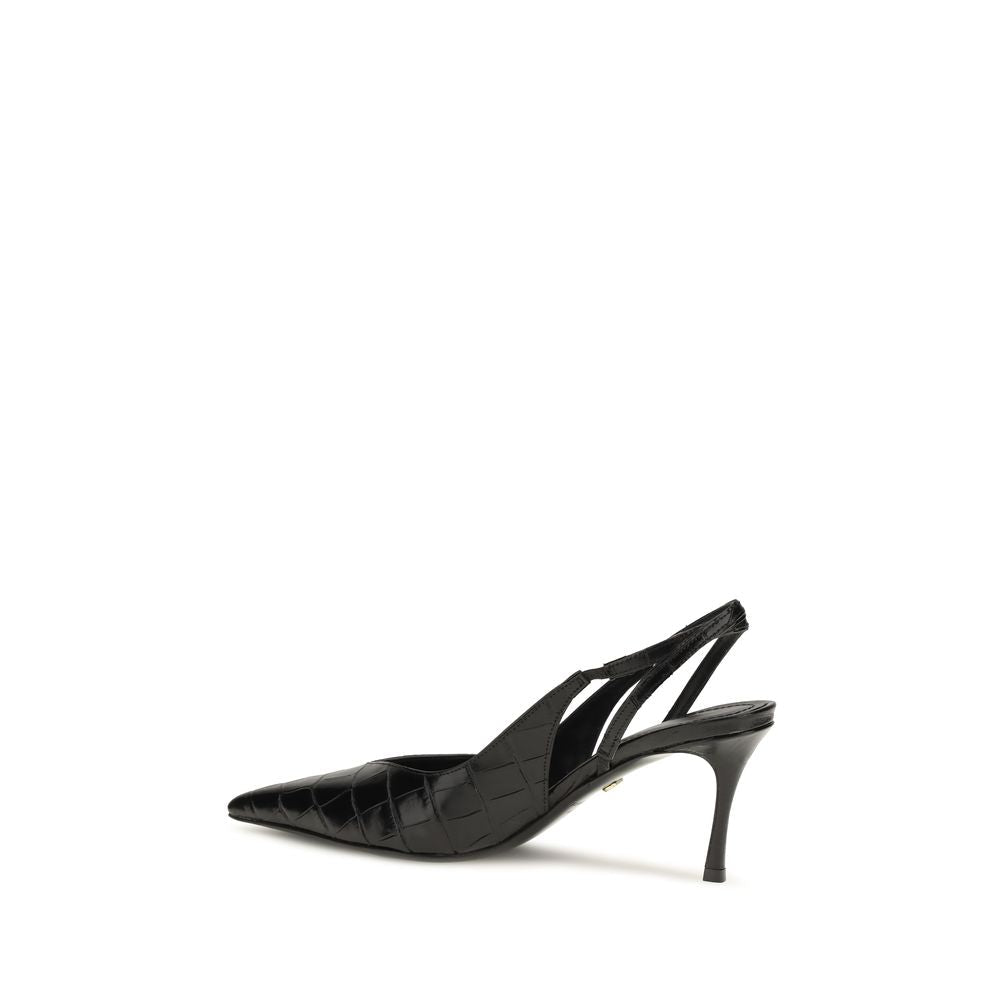 2026 New Arrival Ferragamo Black Calf Leather Bos Taurus Pumps