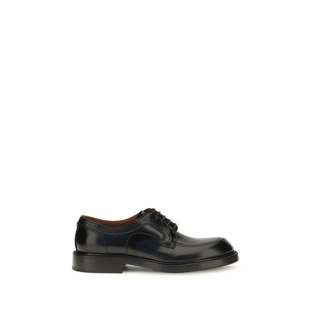 2026 New Arrival Dolce & Gabbana Black Calf Leather Bos Taurus Oxfords And Derbies