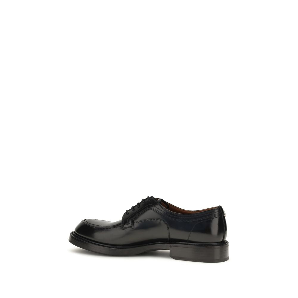 2026 New Arrival Dolce & Gabbana Black Calf Leather Bos Taurus Oxfords And Derbies