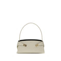 2026 New Arrival Ferragamo Beige Calf Leather Bos Taurus Shoulder Bag